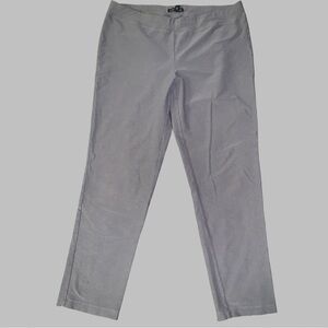 EILEEN FISHER crepe stretch Straight Leg Pants Elastic 32” W 26”inseam  M Gray